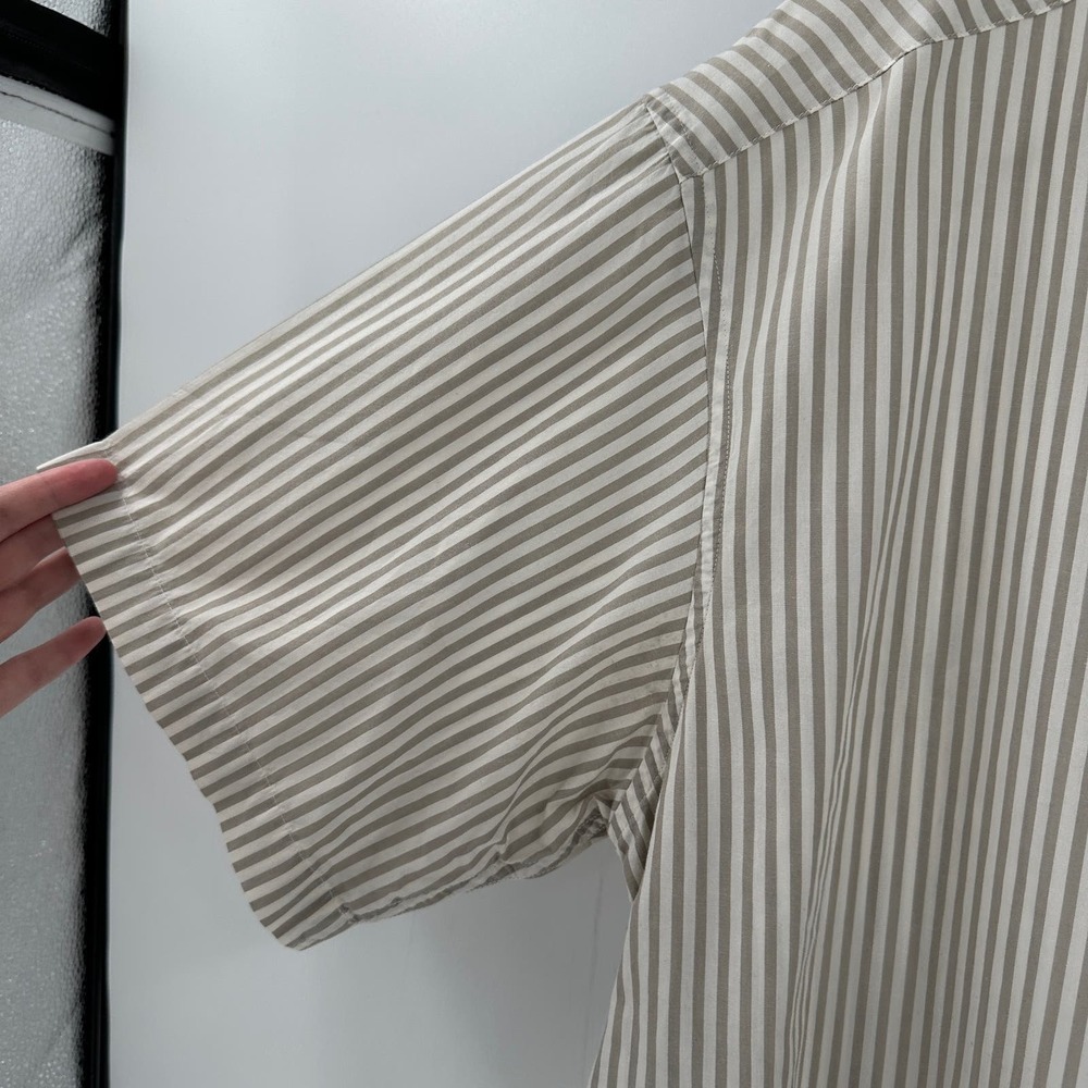 Sean John Striped Cotton Short Sleeve Button-Up Shirt Size Medium - Picture 6 of 9